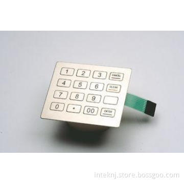 ZT592A Stainless Steel Keypad / PCI Pin Pad for Information